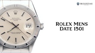 Mens Rolex Stainless Steel Date Watch with Silver Dial 1501 [upl. by Iahc]