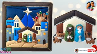 🔴Cómo Hacer CUADRO PESEBRE En Falso PATCHWORK Con Fieltro Tutorial con Arte en Tus Manos [upl. by Libbie853]