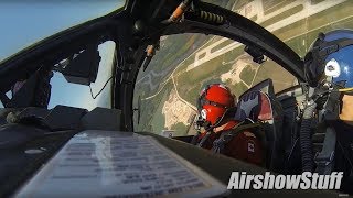 Canadian Snowbirds Cockpit Cam  Opposing Solo Highlights  Rockford AirFest 2014 [upl. by Lemaj]