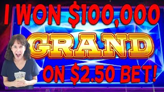 I WON 100K GRAND JACKPOT BETTING PENNIES BIGGEST GRAND JACKPOT EVER IN LAS VEGAS [upl. by Lais905]