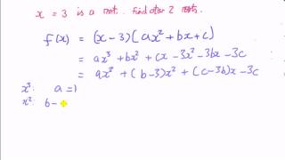 Solving a cubic  part 3  factorizing by comparing coefficients [upl. by Rufford]