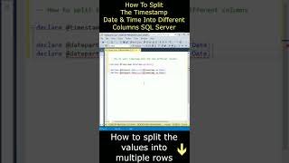 Split Timestamp Into Date and Time Separate Columns [upl. by Croix471]