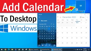 Calendar Shortcut  How To Put Calendar on Desktop Windows 10  How to Add Calendar To Desktop [upl. by Hannaoj987]