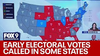 Several states called early electoral votes tallied for presidential election [upl. by Walkling]