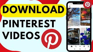 How To Download Pinterest Video [upl. by Leynad]