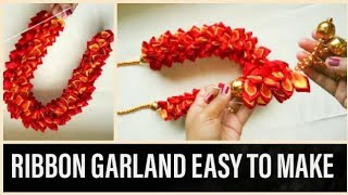 diy graduation lei using Satin ribbonhow to make Satin ribbon garland leimala kaise banayein [upl. by Loria]