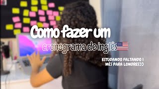 Como fazer um cronograma de inglês Estudando 1 mês antes de ir pra londes😶‍🌫️ [upl. by Arakahs258]