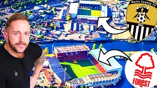 Exploring Englands 2 CLOSEST FOOTBALL STADIUMS 🏟️⚽️🏟️ Nottingham Forest amp Notts County [upl. by Kinemod140]