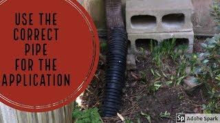 Downspout Drain Lines  Using Perforated Pipe [upl. by Lara]