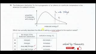 970111MJ24Q15 Cambridge International AS Level Chemistry MayJune 2024 Paper 11 Q15 [upl. by Kimon539]