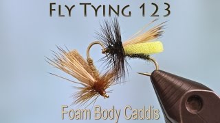 Foam Body Caddis  Dry Fly Tying Video [upl. by Greenwood]