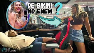 Joyce e Dk na Live de Desafios  Ela Ficou de Bikini no ENEM  pt2 [upl. by Warden999]