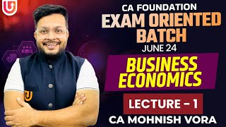 L 1  National Income  Economics  Exam Oriented  CA Foundation June 2024  CA Mohnish Vora [upl. by Emil]