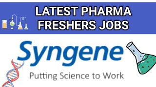 Freshers Job opportunity at Syngene international Reasearch department freshersjobs [upl. by Vernor]