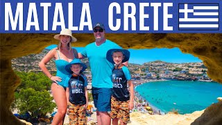 MATALA CRETE Hippie Paradise in GREECE  Vlog 2023 🇬🇷 [upl. by Aidil]