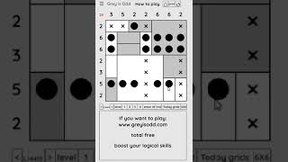 Grey is Odd  Today grids Solution level 2 7X7 dated 10132024 logicpuzzles logicgames games [upl. by Ardath547]