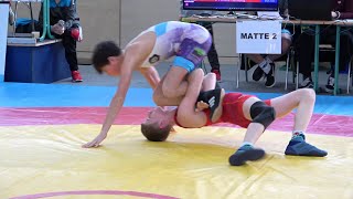 Wrestling  Ringen LM Sachsen 2024 in Plauen Jugend B U14 52 kg Freestyle Gasser  Hohmann [upl. by Annayi]