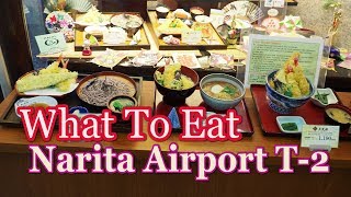 Tokyo What To Eat at NARITA Airport Terminal2 4K 成田空港レストラン街 [upl. by Nonnaehr]