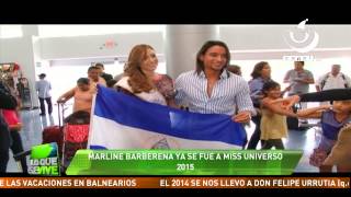 Marline Barberena ya partió a concursar en Miss Universo 2015 [upl. by Groome]