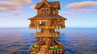 Minecraft Sea Survival Base Tutorial  Easy Guide [upl. by Acinhoj428]