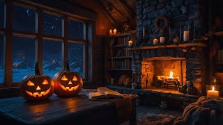 11 Hours Howling Wind Halloween Snowstorm Spooky Horror Sound Effect for Cozy Sleep Haunted Ambience [upl. by Ennaisoj466]