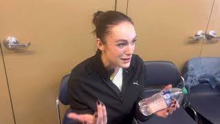 Abby Steiner after American record at 300m at Millrose Games [upl. by Kaz]