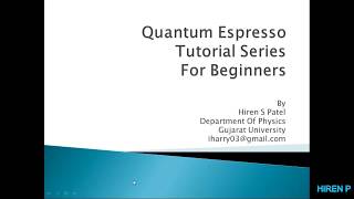 Lab 41 Convergence of Kinetic Energy Cutoff ecutwfc in Quantum Espresso [upl. by Carlyle]