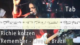 Tab  Richie kotzen Remember Live in Brazil Solo [upl. by Phyllida]