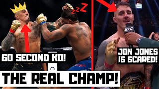 Tom Aspinall DESTROYS Curtis Blaydes Jon Jones Goes Silent UFC 304 Full Fight Reaction [upl. by Delsman]