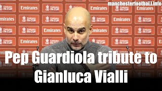 Gianluca Vialli  tribute by Pep Guardiola  HD 1080p [upl. by Etteloiv]