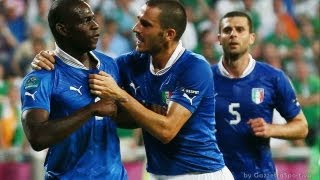 ITALIA  GERMANIA 21  EUROPEO 2012  GOAL E SHOW DI BALOTELLI  TABELLINO [upl. by Tulley913]