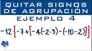 Eliminar signos de agrupación  Ejemplo 4  Suma resta y multiplicación [upl. by Dinesh]