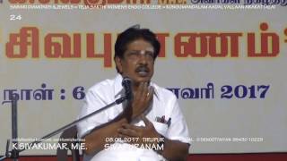 K Sivakumar ME  Sivapuranam 24  Thirukovil muraikal Yazhpanam Arumuga Navalar [upl. by Wolcott]