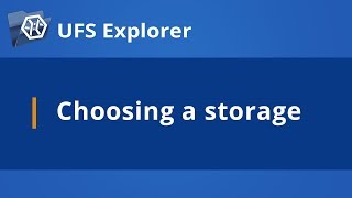 UFS Explorer manual Choosing a storage for recovery SysDev Laboratories [upl. by Ailb95]