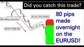 Forex Did you CATCH this TRADE 80 pips EURUSD overnight [upl. by Enilada]