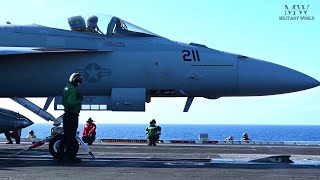 Aircraft Launch and Recovery on USS Carl Vinson CVN70 [upl. by Walther]