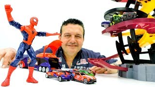 Circuito de coches Carros de carreras del Hombre Araña [upl. by Frida]