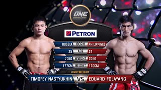 Timofey Nastyukhin vs Eduard Folayang  Full Fight Replay [upl. by Trevethick]