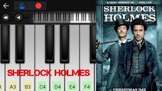 Sherlock Holmes Theme  Easy Piano Tutorial  Perfect Piano  Robert Downey Jr [upl. by Leanor]