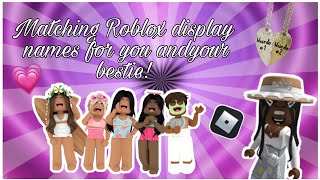 10 Matching Roblox Display Names for you and your bestie 👭💗  aruiiella [upl. by Oicul]