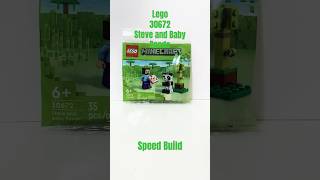 2024 LEGO MINECRAFT 30672 Steve and Baby Panda Polybag Speed build legopolybag legominecraft [upl. by Durno]