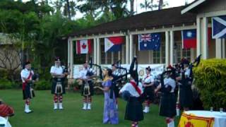 Hawaii AlohaAmazing Grace Celtic Pipes and Drums 10th Annual Robert Burns Supper Kauai [upl. by Assirram802]