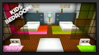 MInecraft  How To Make A Kids Bedroom [upl. by Anaujik]