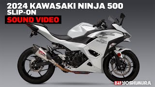 Ninja 500 Exhaust sound  Stock vs Yoshimura AT2 Slipon [upl. by Barbette]