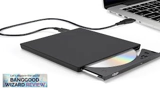 USB20 Portable External DVD Optical Drive 24X Highspeed Recording Intelligent Noise Review [upl. by Burg]