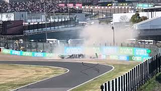 Albon amp Ricciardo collide on Lap 1 of the 2024 Japanese F1 Grand Prix [upl. by Lleznov]