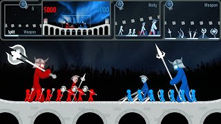 Stickman Fight  Select your body amp weapon and fight  Marble amp Ragdoll battle [upl. by Mcintyre]