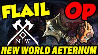 SOLO FLAIL OP IN NEW WORLD AETERNUM Best Flail Guide New World [upl. by Justicz]