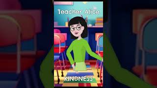 Kindness Lesson for Kids  Teacher Alice Teaches Kindness  English Learning Video funlearning [upl. by Doug751]