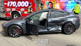 TESLA TBONED 70000 IN DAMAGE  TESLACAM STORIES 93 [upl. by Carree]